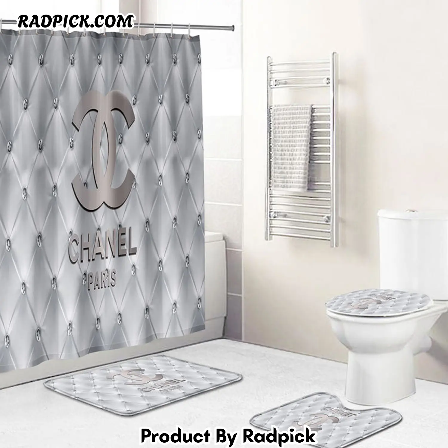 Chanel shower curtain blue sky and black luxury bath mat sets shower curtain  rp3871141.png